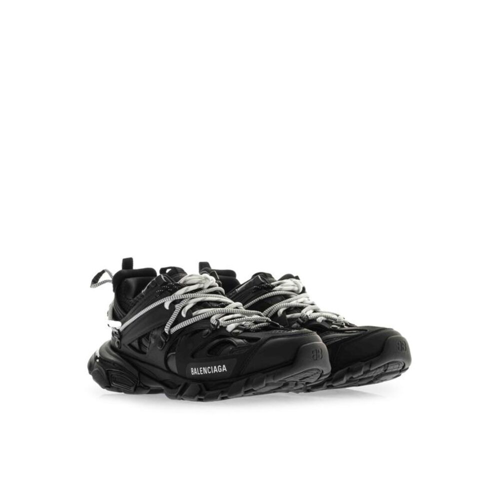 Balenciaga Men Men`S Trail Laces Track Sneaker In Black/White - Picture 2 of 3